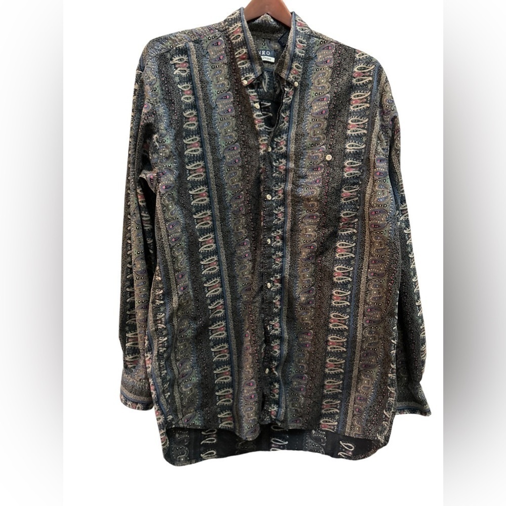 Enro Button Down‎ Shirt paisley style large tall